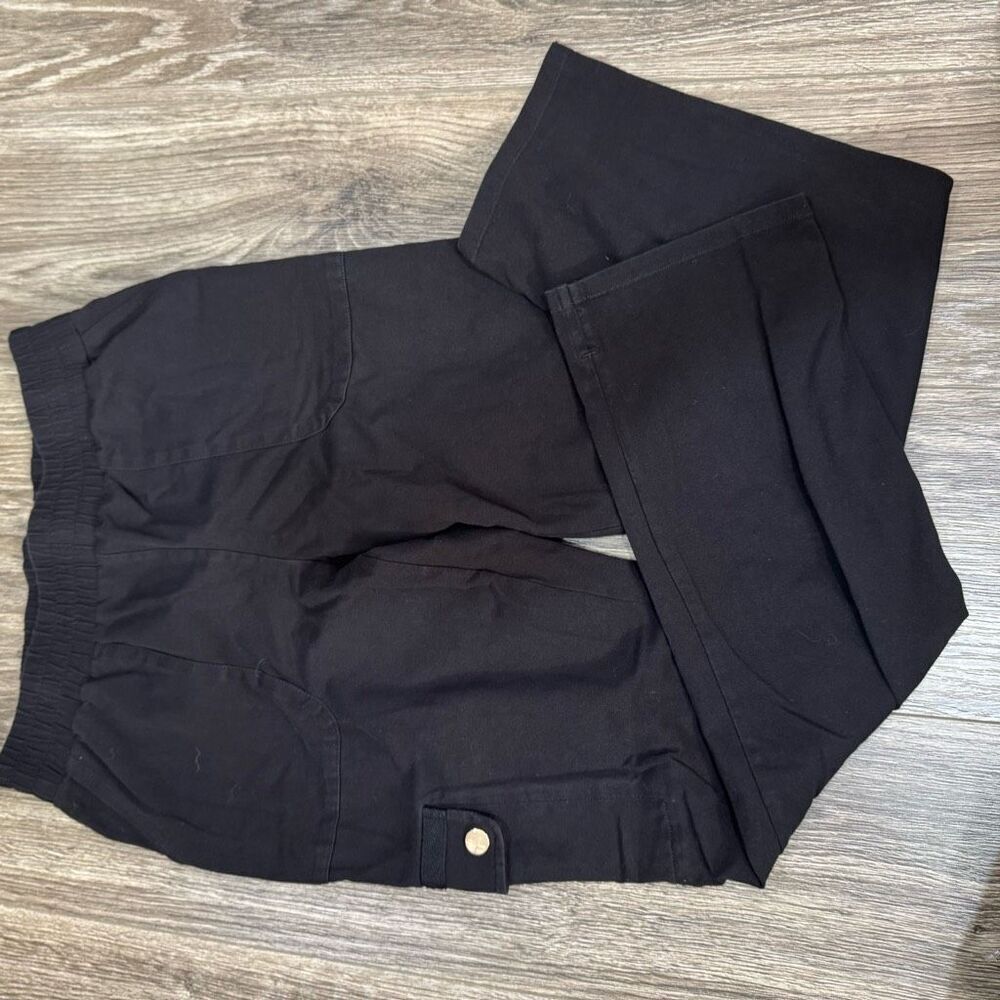 Chicos Zenergy Womens Cargo Pockets Black Cargo Pants Size US 4/Small Chicos 0R